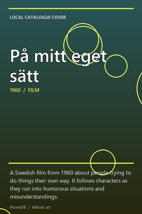 På mitt eget sätt poster