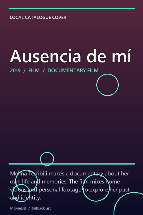 Ausencia de mí poster