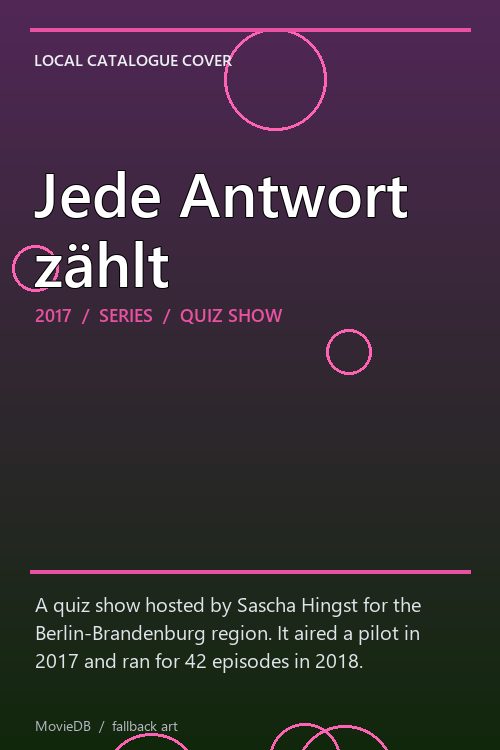 Jede Antwort zählt poster