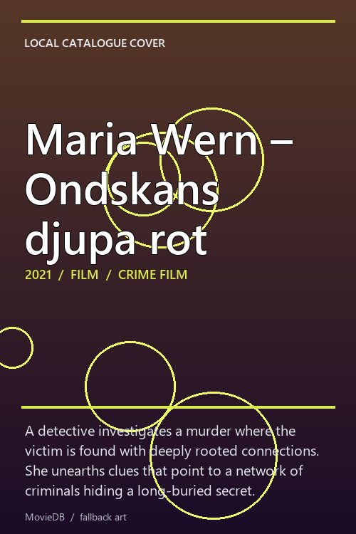 Maria Wern – Ondskans djupa rot poster