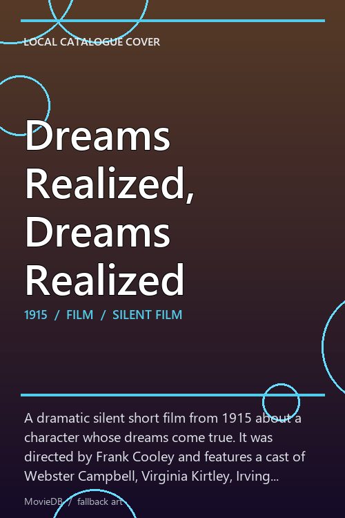 Dreams Realized, Dreams Realized poster