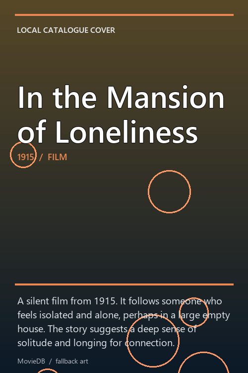 In the Mansion of Loneliness poster