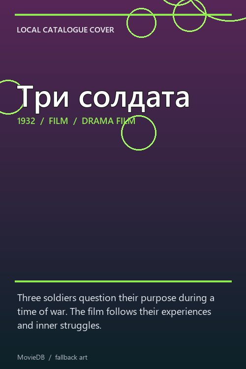 Три солдата poster