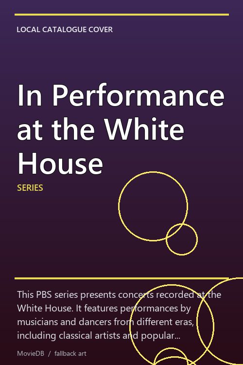 In Performance at the White House poster