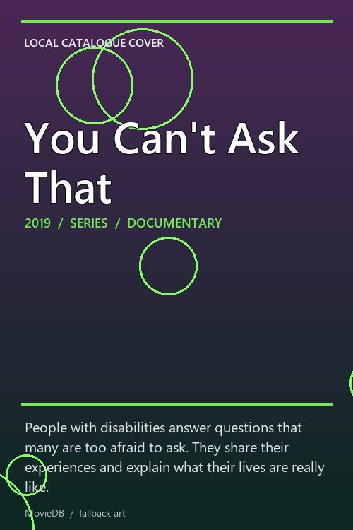You Can't Ask That poster