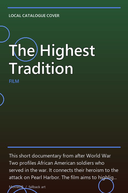 The Highest Tradition poster