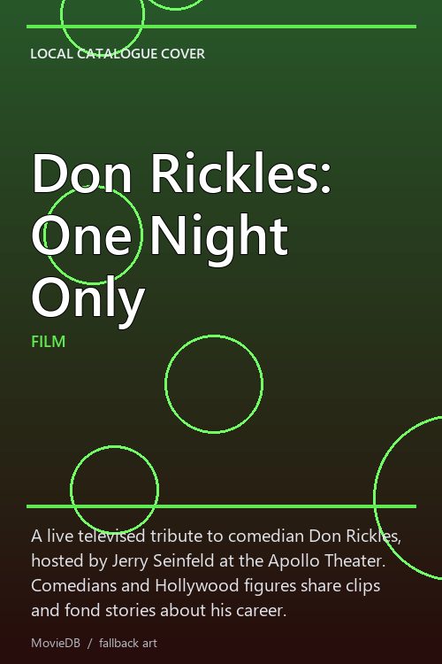 Don Rickles: One Night Only poster