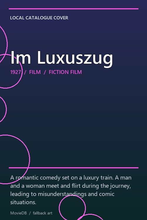 Im Luxuszug poster