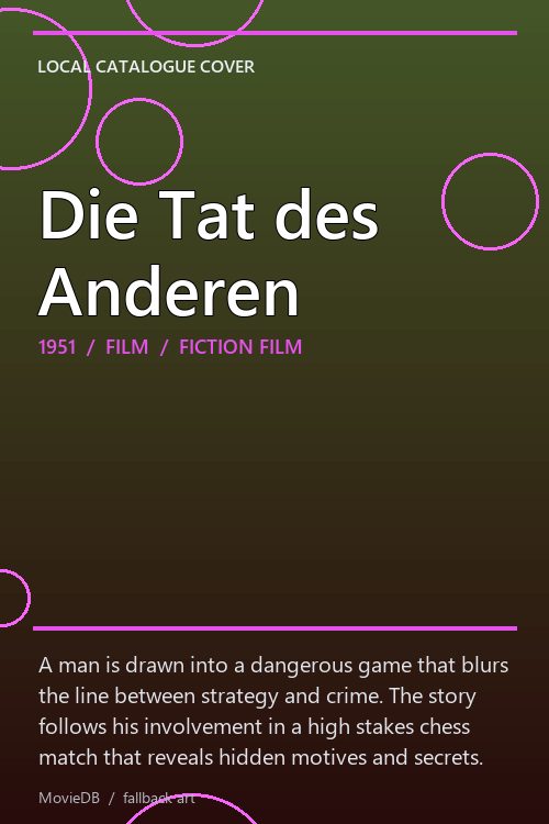 Die Tat des Anderen poster