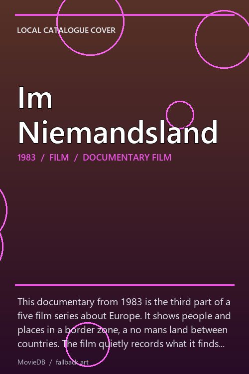 Im Niemandsland poster
