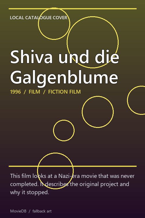 Shiva und die Galgenblume poster