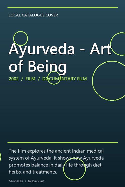 Ayurveda - Art of Being poster