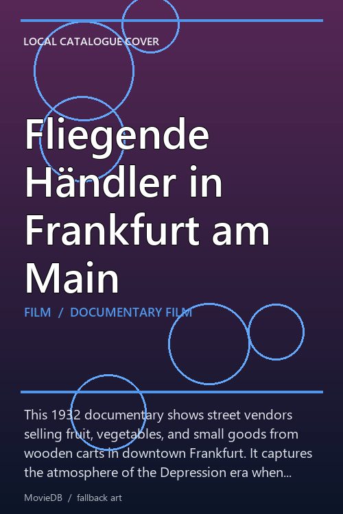 Fliegende Händler in Frankfurt am Main poster
