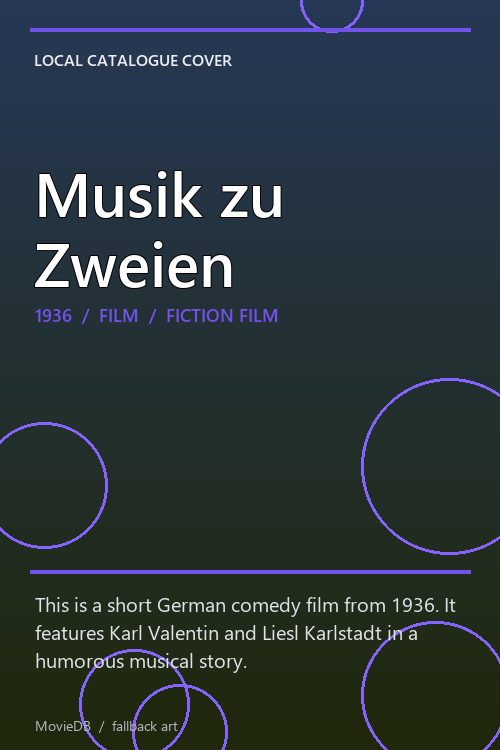 Musik zu Zweien poster