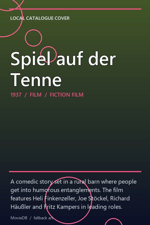 Spiel auf der Tenne poster