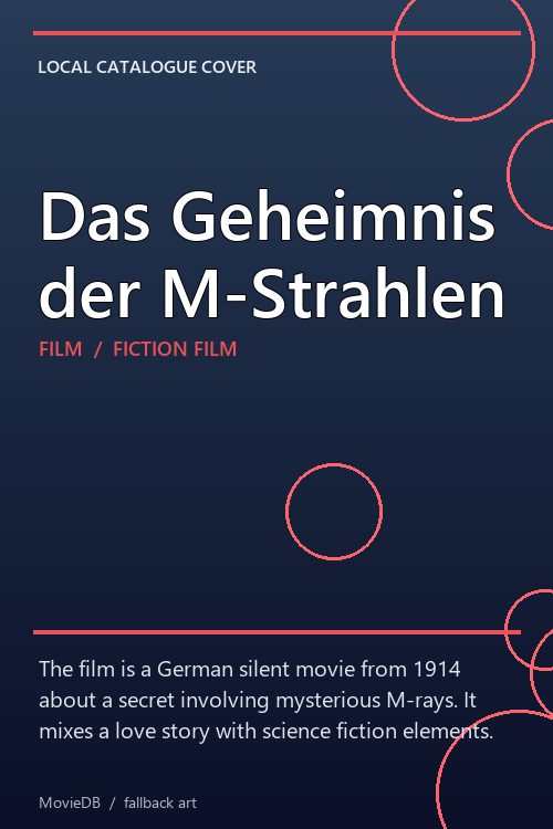Das Geheimnis der M-Strahlen poster