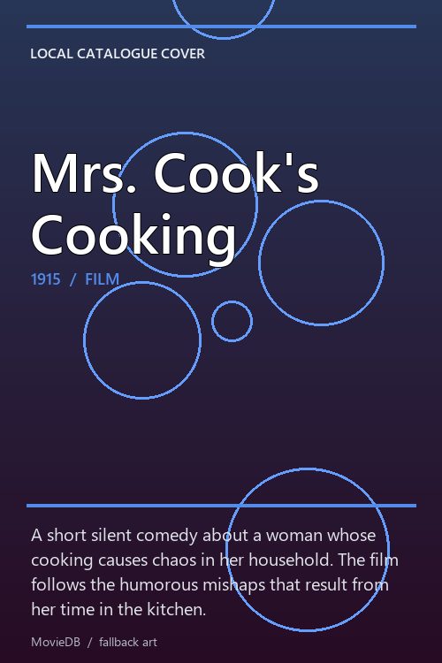 Mrs. Cook's Cooking poster