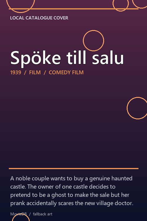 Spöke till salu poster