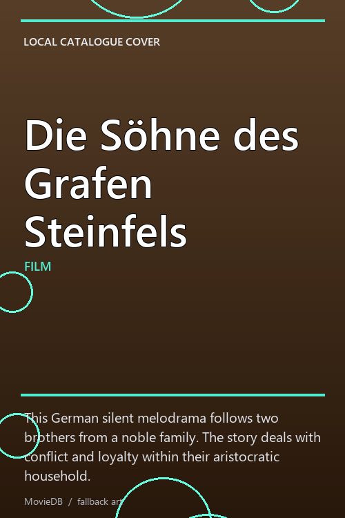 Die Söhne des Grafen Steinfels poster
