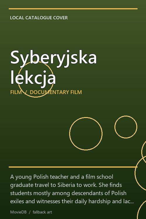 Syberyjska lekcja poster