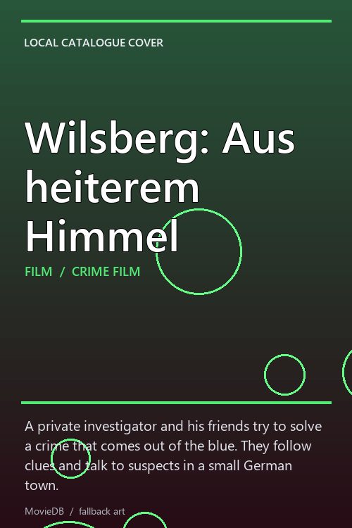 Wilsberg: Aus heiterem Himmel poster