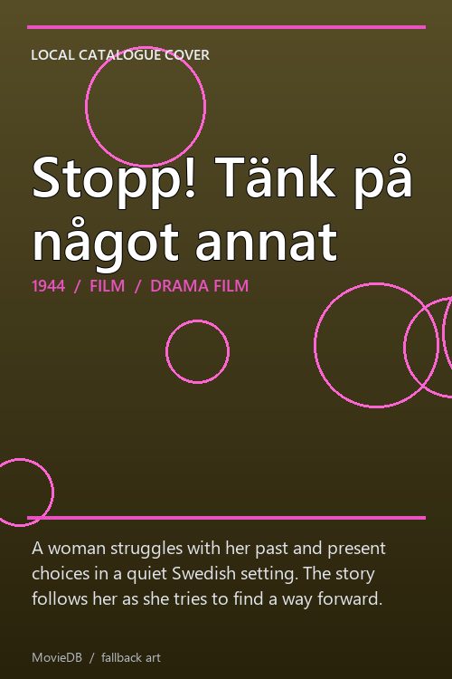 Stopp! Tänk på något annat poster