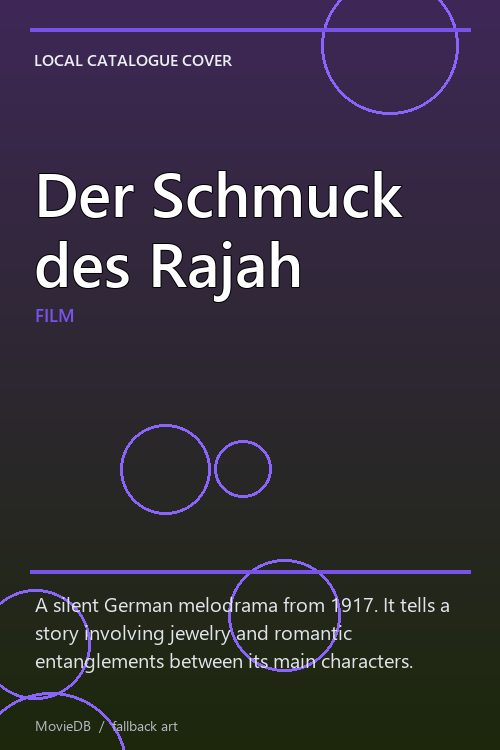 Der Schmuck des Rajah poster