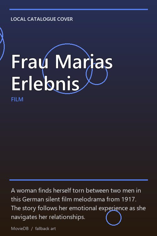 Frau Marias Erlebnis poster