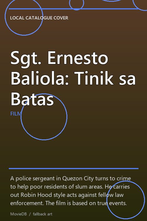 Sgt. Ernesto Baliola: Tinik sa Batas poster