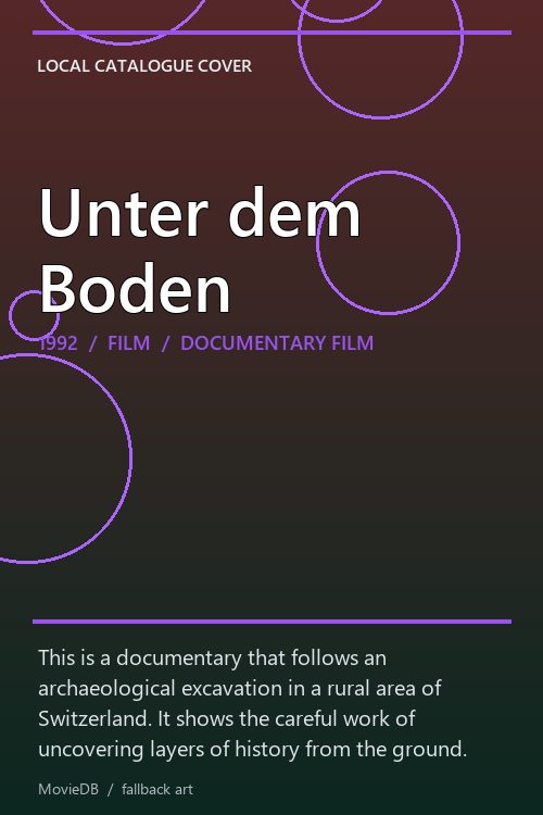 Unter dem Boden poster