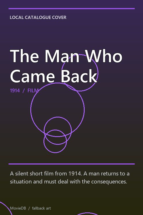 The Man Who Came Back poster