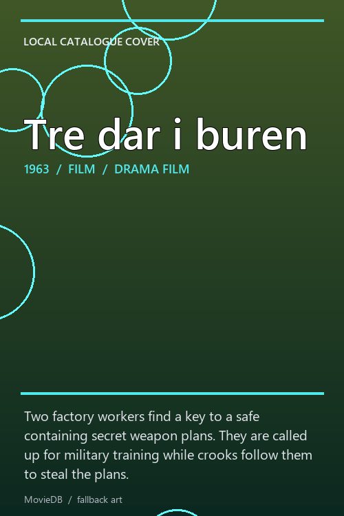 Tre dar i buren poster