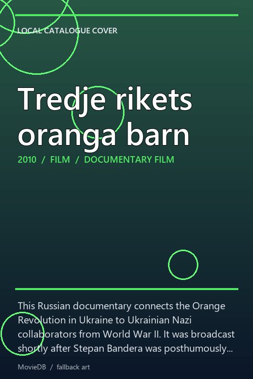 Tredje rikets oranga barn poster