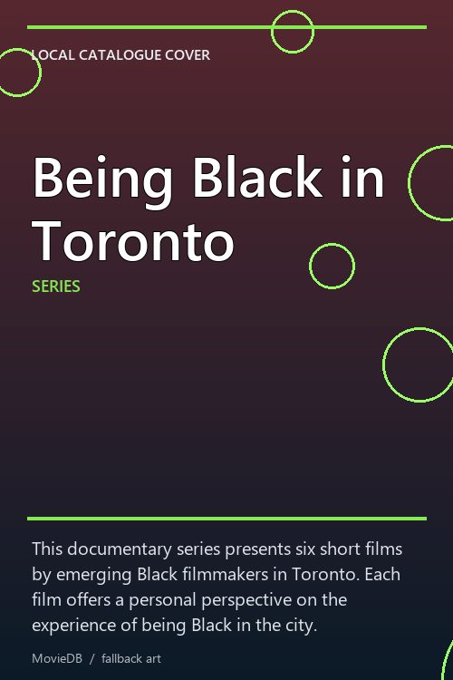 Being Black in Toronto poster