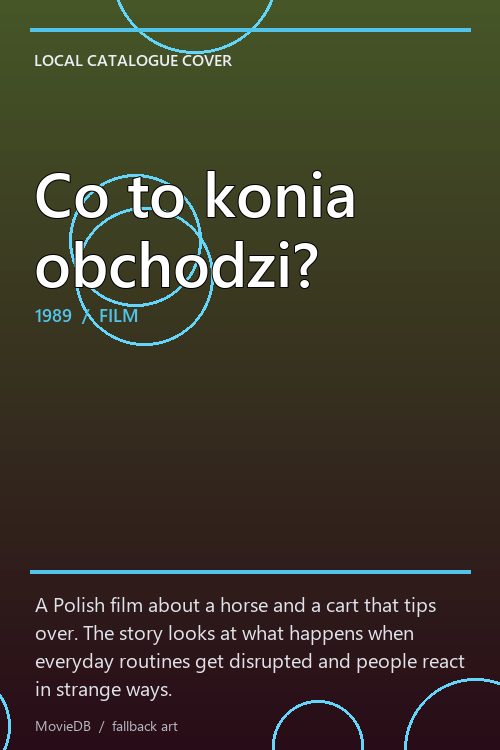 Co to konia obchodzi? poster