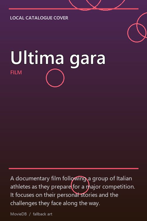 Ultima gara poster