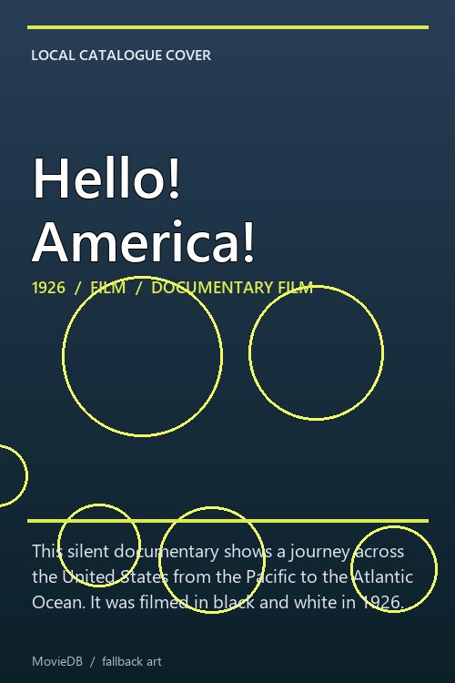 Hello! America! poster