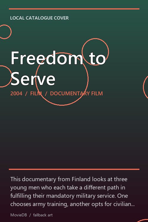 Freedom to Serve poster