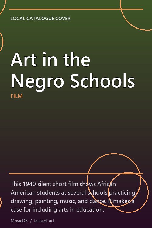 Art in the Negro Schools poster