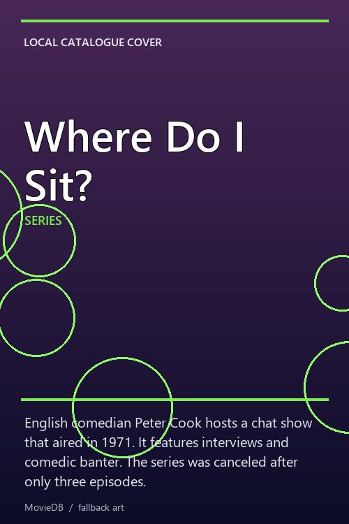 Where Do I Sit? poster