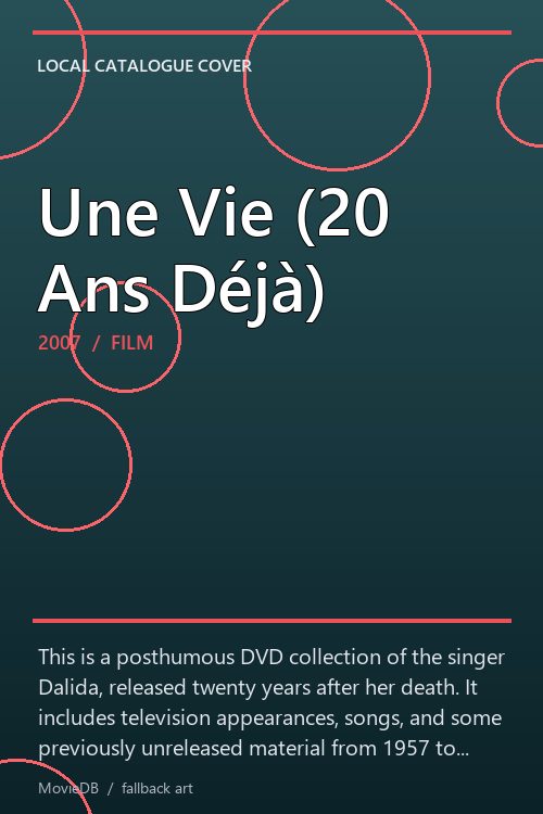 Une Vie (20 Ans Déjà) poster