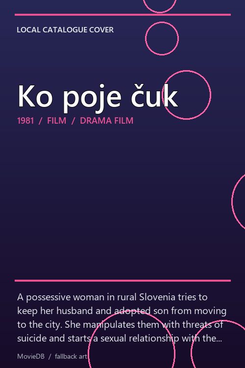 Ko poje čuk poster