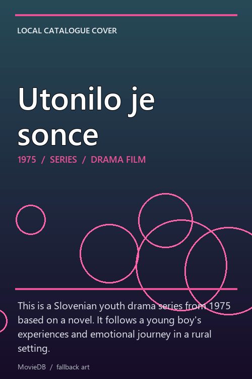 Utonilo je sonce poster