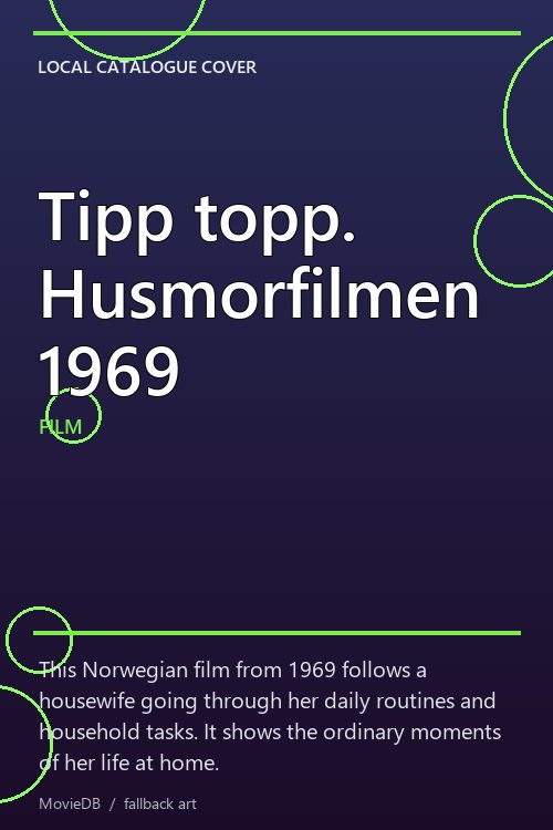 Tipp topp. Husmorfilmen 1969 poster