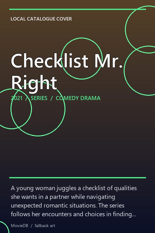 Checklist Mr. Right poster
