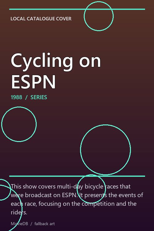Cycling on ESPN poster