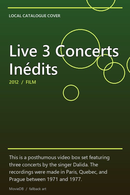 Live 3 Concerts Inédits poster