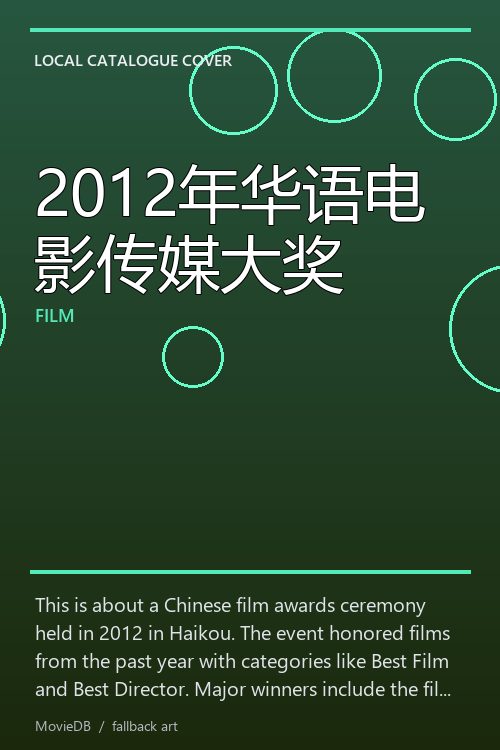 2012年华语电影传媒大奖 poster