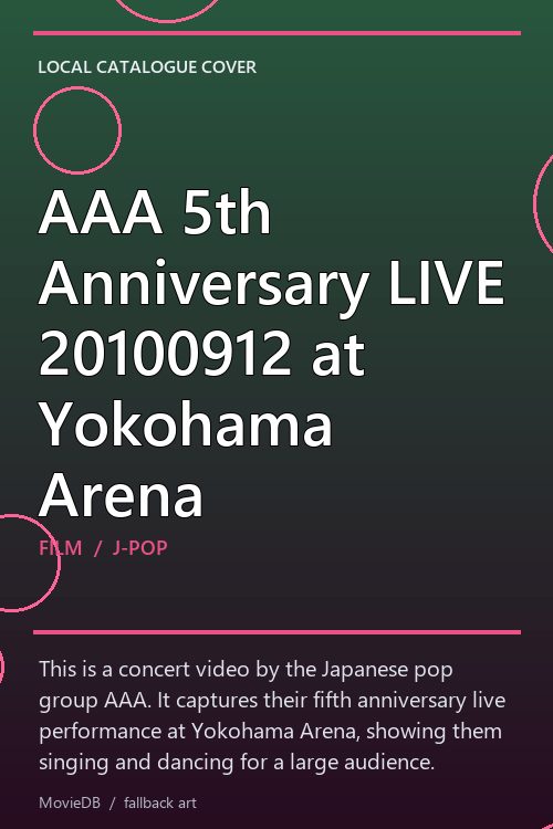 AAA 5th Anniversary LIVE 20100912 at Yokohama Arena poster