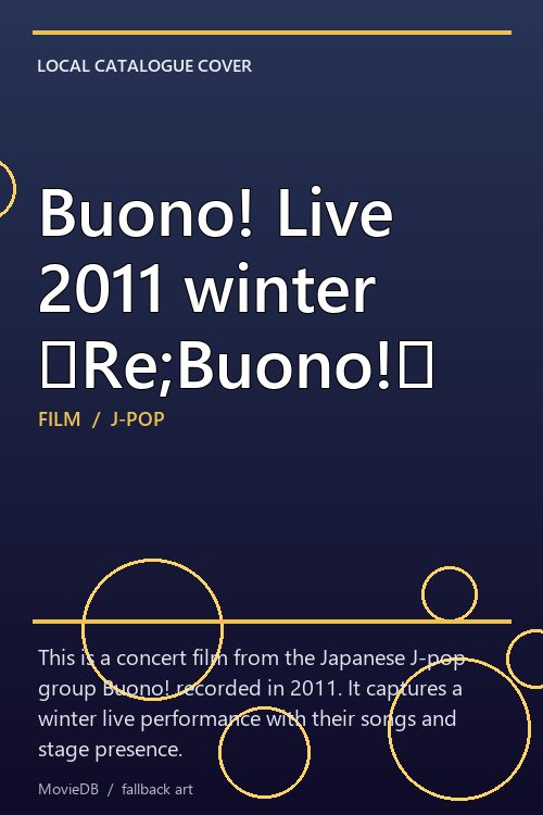 Buono! Live 2011 winter ～Re;Buono!～ poster